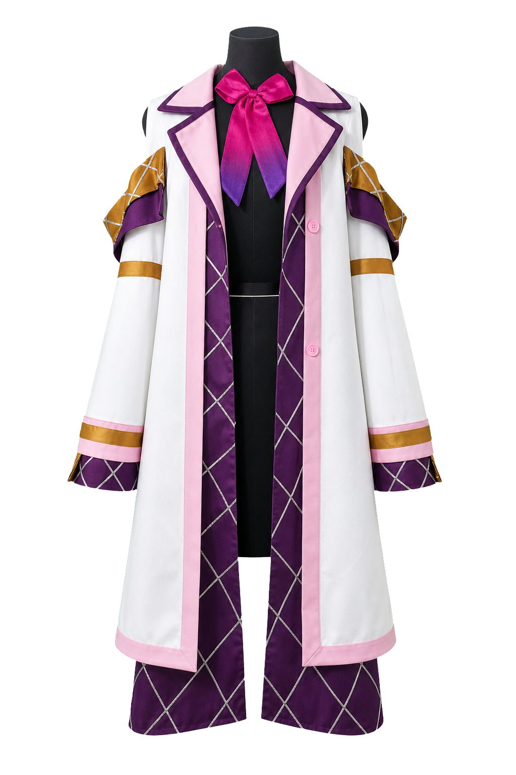 Pink and purple coat costume product shot